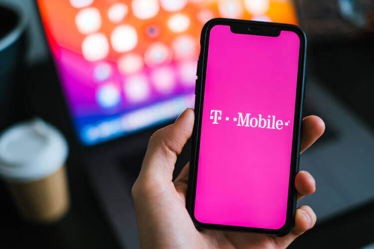 T-Mobile logo on a 5G device