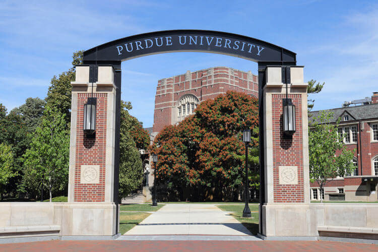 Purdue University walkway