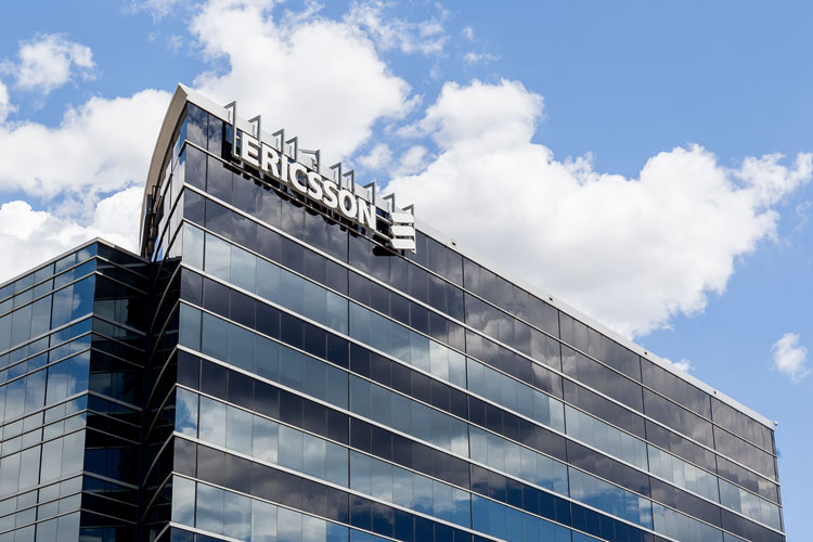 Ericsson logo on a building.